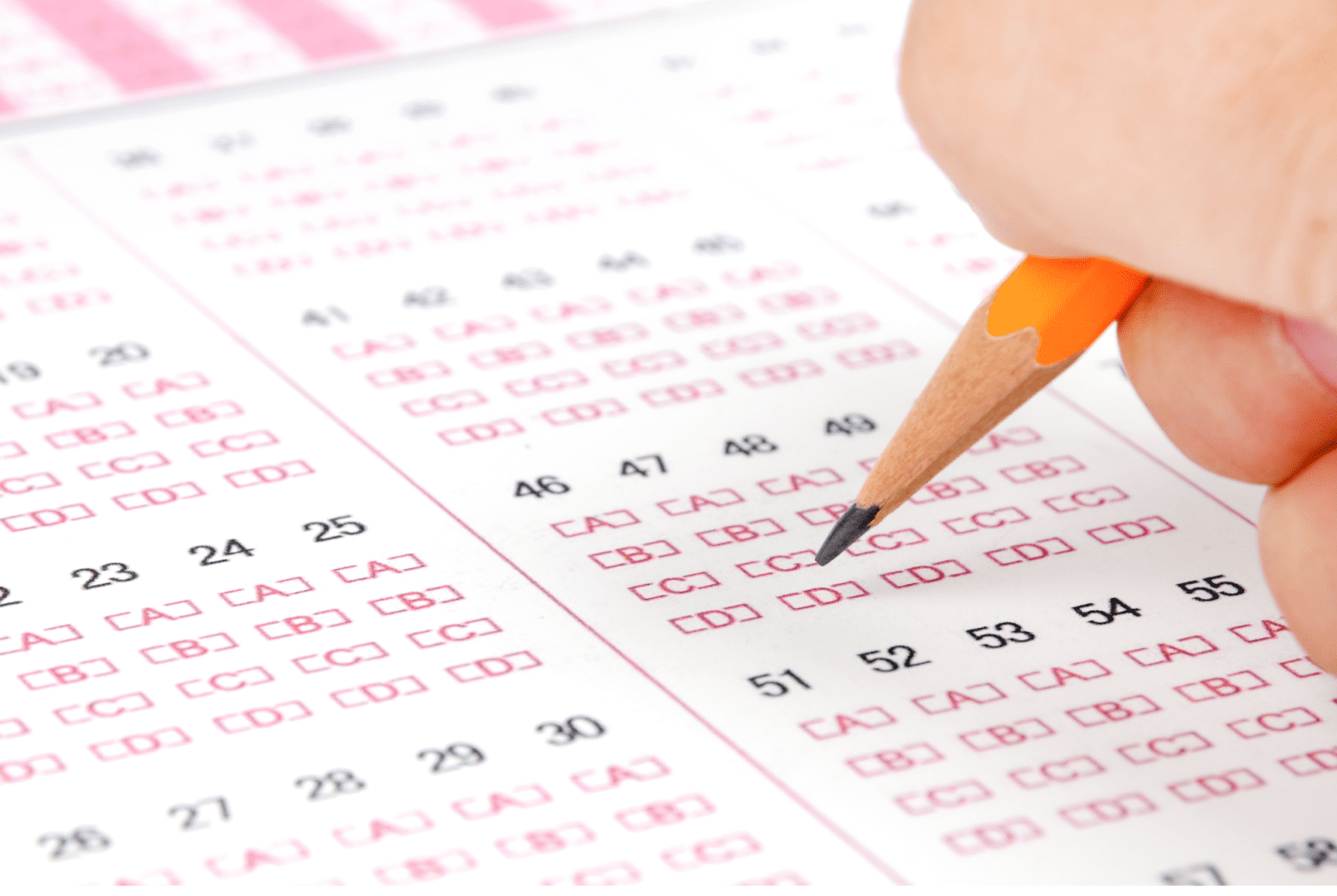 Test paper and pencil